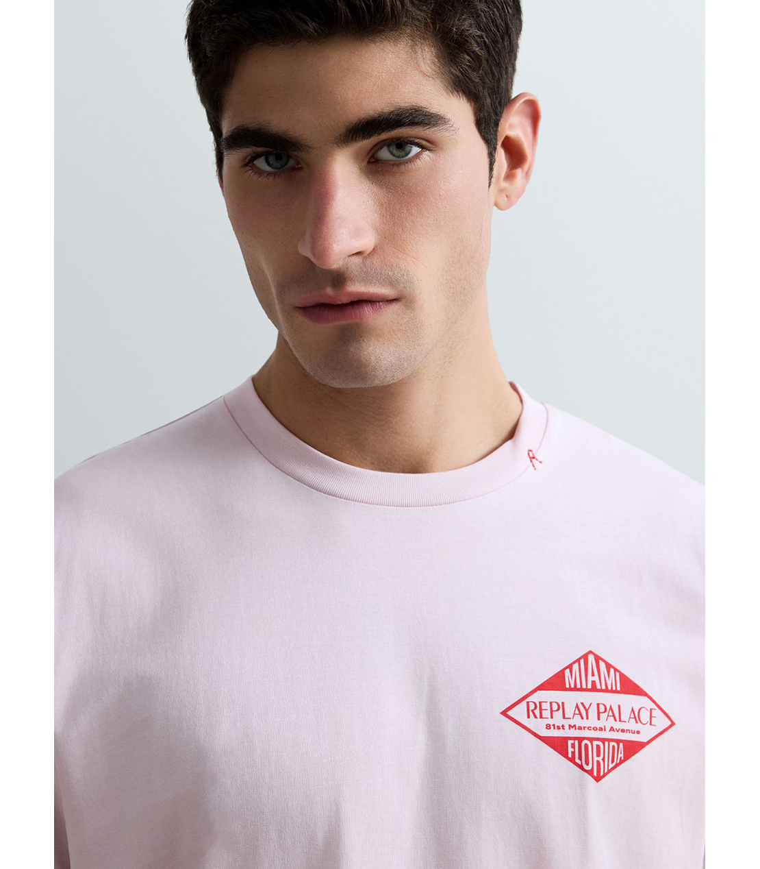 ベーシックジャージーMIAMIプリント Tシャツ 詳細画像 ペールピンク 6